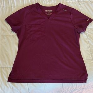 Grey's Anatomy Maroon Scrub Top